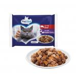 PREVITAL Beef and rabbit with turkey in jelly – wet cat food – 4 x 100g