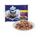 PREVITAL Chicken and veal in gravy - wet cat food - 4 x 100g