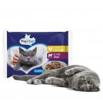 PREVITAL Chicken and veal in gravy - wet cat food - 4 x 100g