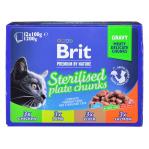 BRIT Premium Cat Sterilised Plate - wet cat food - 12x100g