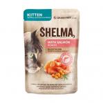 SHELMA Kitten with salmon in sauce - wet cat food - 85g