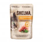 SHELMA Rich in salmon, cod, beef and chicken - wet cat food - 4x85g
