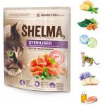 SHELMA Sterilised Rich in salmon - dry cat food - 750g