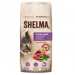 SHELMA Sterilised Beef - dry cat food - 8kg