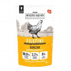 WIEJSKA ZAGRODA Chicken Monoprotein Fillets – wet food for cats – 85g