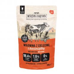 WIEJSKA ZAGRODA Beef with veal and catnip – wet food for cats – 100g