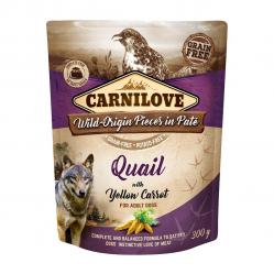 CARNILOVE Dog Pouch Quail & Yellow carrot  - wet dog food - 300g