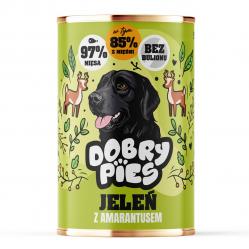 DOBRY PIES Venison with amaranth - wet dog food - 400g