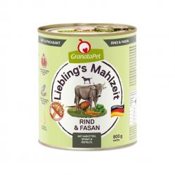GRANATAPET Liebling's Mahlzeit Beef and pheasant - wet dog food - 800g