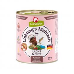 GRANATAPET Liebling's Mahlzeit Salmon and turkey - wet dog food - 800g