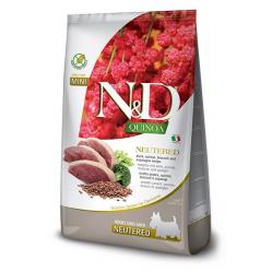 FARMINA N&D Quinoa Dog Duck, Broccoli, Asparagus Neutered Adult Mini - dry dog food - 2.5 kg