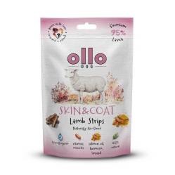 OLLO Air-Dried Skin & Coat Lamb strips - dog treat - 80g