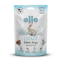 OLLO Air-Dried Light Rabbit strips - dog treat - 80g