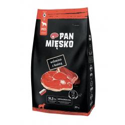 PAN MIĘSKO Beef with goat M  - dry dog food - 20kg