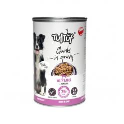 TUF TUF Chunks in gravy with lamb - wet dog food - 415g