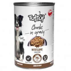 TUF TUF Meaty chunks with game - wet dog food - 1250g