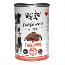 TUF TUF Meaty chunks with beef - wet dog food - 1250g