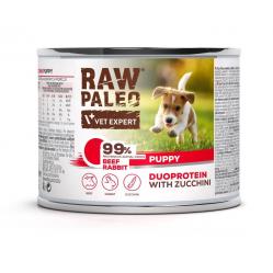 RAW PALEO Duoprotein Beef & Rabbit Puppy - wet dog food - 200g