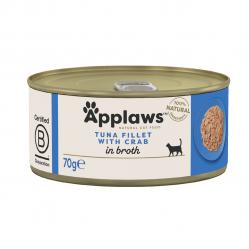 APPLAWS Tuna fillet with crab in broth - wet cat food - 70g