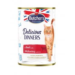 BUTCHER'S Delicious Dinners Pieces of beef in jelly - wet cat food - 400g