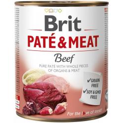 BRIT Paté & Meat with Beef - wet dog food - 800g