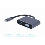 Cablexpert A-USB3C-HDMIVGA-01 USB graphics adapter Grey