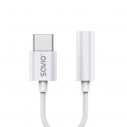 USB Type 3.1 C (M) – Jack 3.5mm (F) Audio adapter White SAVIO AK-51