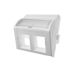 Adapter 45x45 2xRJ45 (convex angle) ALANTEC