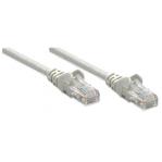Intellinet Network Patch Cable, Cat6, 1m, Grey, CCA, U/UTP, PVC, RJ45, Gold Plated Contacts, Snagless, Booted, Lifetime Warranty