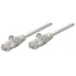 Intellinet Network Patch Cable, Cat6, 0.5m, Grey, CCA, U/UTP, PVC, RJ45, Gold Plated Contacts, Snagless, Booted, Lifetime Warranty