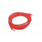 PATCHCORD KAT.6 UTP 3M CZERWONY FLUKE PASSED LANBERG 10-PACK