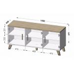 Cama sideboard LOTTA 150 3D wotan oak + mat black