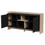 Cama PORTO 2D chest of drawers 150x38x77 oak/black