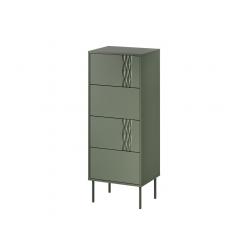 4S TRESSE chest of drawers 50x40x125 matte green
