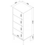 4S TRESSE chest of drawers 50x40x125 matte green