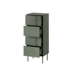 4S TRESSE chest of drawers 50x40x125 matte green