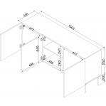 Cama Chest of drawers ISLA 150,5x40x75 cashmere matt