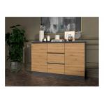 2D3S chest of drawers 120x30x75 cm, anthracite/artisan