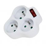 Esperanza ELK304W Electrical Splitter 3 sockets switch White