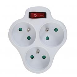 Esperanza ELK304W Electrical Splitter 3 sockets switch White