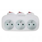 Esperanza ELK307W Electrical Splitter 3 sockets switch White