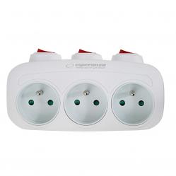 Esperanza ELK307W Electrical Splitter 3 sockets switch White