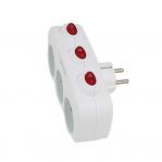 Esperanza ELK307W Electrical Splitter 3 sockets switch White