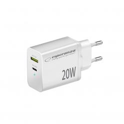 Esperanza EZC105W mains charger 20W White