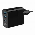 Gembird TA-UC-PDQC30LCD-BK-02 mobile device charger Universal Black AC Fast charging Indoor