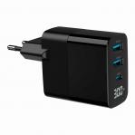 Gembird TA-UC-PDQC30LCD-BK-02 mobile device charger Universal Black AC Fast charging Indoor