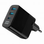 Gembird TA-UC-PDQC30LCD-BK-02 mobile device charger Universal Black AC Fast charging Indoor