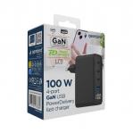 Gembird TA-UC-PDQC100LCD-01-BK mobile device charger Laptop, Smartphone Black AC Fast charging Indoor