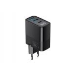 Havit UCLE001 EU - GaN three-port charger 30 W, black
