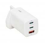 iBOX C-65 White, GaN 65W universal charger UK plug